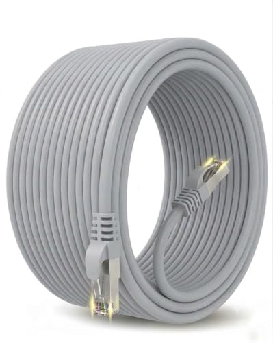 Image of CAT6 1.2 Meter Ethernet LAN Cable with RJ45 Connectors, 10Gbps High-Speed Internet Network Cable, Durable PVC Jacket for Router, Modem, Computer, Smart TV & Gaming Devices-Grey