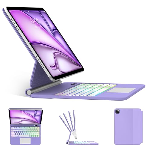 Funda iPad Air 13 para trabajar en cafeterías con teclado inalámbrico y trackpad