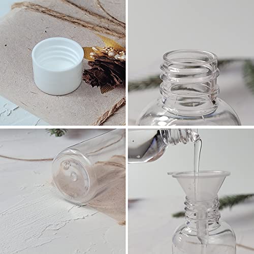 4pcs Travel Bottles,80ml Refillable Clear Empty Plastic Travel Size Containers Bottles with Screw Lids for Toiletries,Soap,Shampoo and Conditioner - Image 4