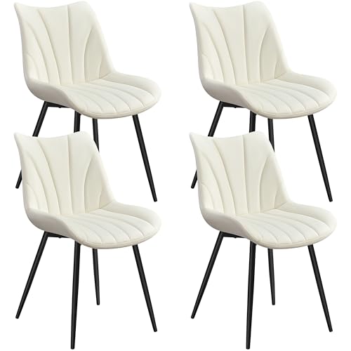Comfort che Completa Ogni Momento: Progettato con uno schienale leggermente curvato e un sedile spazioso con bordo a cascata, questo set da 4 sedie da cucina crea un angolo accogliente per colazioni veloci, cene intime o chiacchierate serali rilassate