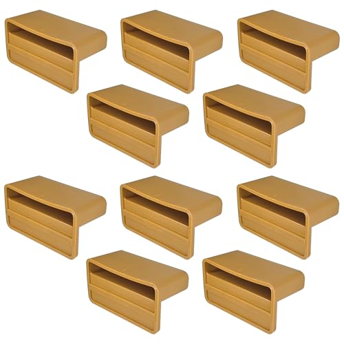 cyclingcolors 10x Soportes Laminas Somier Listones de Cama Simple 53mm x 8mm Tapas de plástico Marrón Madera