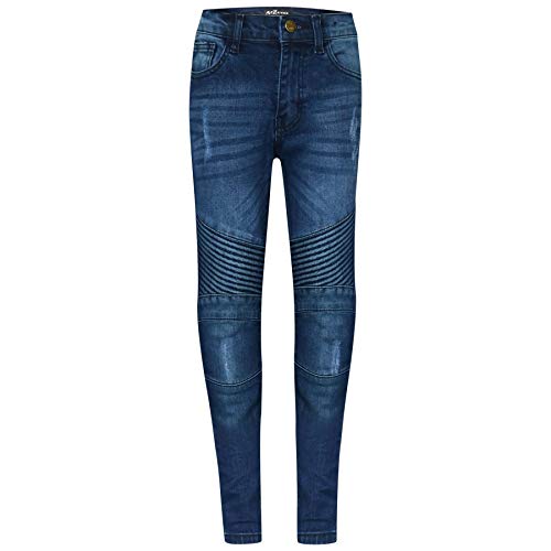 A2Z 4 Kids Pantalones Vaqueros Ajustados elásticos para niños, Estilo Casual y Corte Ajustado - Boys Jeans J501 Mid Blue 11-12