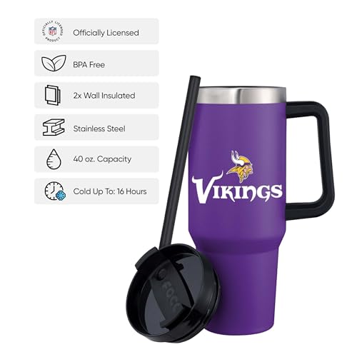 Image of FOCO NFL unisex-adult NFL Team Logo Insulated Travel Mug 40oz XL Tumbler