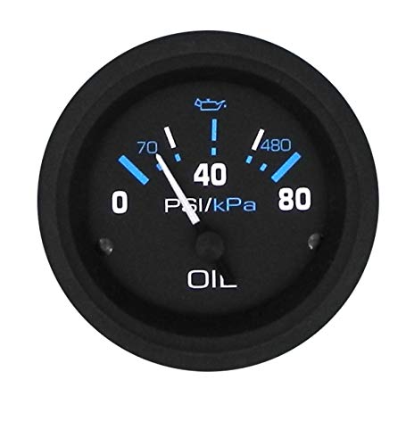 Oil Pressure Gauge Marine 80PSI (Eclipse) with Pressure Sender - Sold by Veethree ANZ
