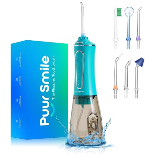Image of Professional Water Flosser - Advanced Dental Care for a Healthier Mouth, Gum, and Teeth - IPX7 Waterproof Oral Irrigator | 7 Replacement Tips, Travel-Friendly, Rechargeable - Oral Hygiene (Green)