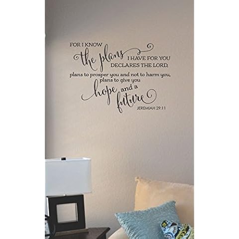 JS Artworks for I Know The Plans I Have for You declares The Lord... Vinyl Wall Art Decal Sticker Cover
