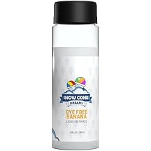 Dye Free Banana Snow Cone and Shaved Ice Flavor Concentrate | 4oz | Add Sugar and Water To Make 1 Gallon of Syrup | Snow Cone Dreams