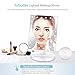 Fabuday Makeup Mirrors with Lights - Fabuady Lighted Makeup Mirror with Detachable 10X Magnification, Light Up Mirror Touch Screen and Light Adjustable, 180° Rotation, Powered by Battery, White