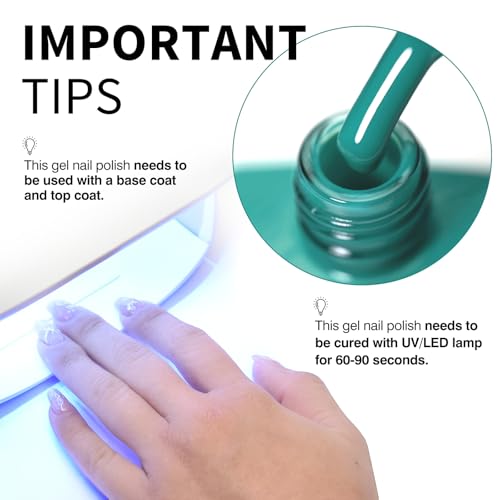 Image of CANNI 9ml Persian Green Blue Gel Nail Polish High Gloss UV LED Soak Off Gel