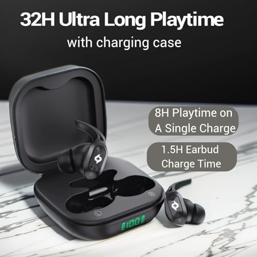 Wireless Earbuds Bluetooth Earbuds Wireless Charging Case Waterproof Headphones Built in Microphone Stereo Bass 64H Playback LED Power Display for iPhone Android Phones Computer Sports Gaming Workout — view 3