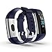 Fitness Tracker Montre Intelligente 0.96 Pouces éCran Tactile éTanche Smartwatch Traqueur D'Activité avec FréQuence Cardiaque Moniteur De Sommeil éTape Compteur De Calories-Bleu