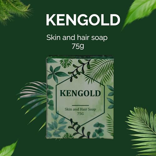 Image of KENGOLD P soriasis Skin and Hair Soap | 75g Herbal Bathing Bar with Natural Ingredients | Gentle Daily Cleansing for Skin Hydration, Scalp Care, Refreshing Lather & Natural Protection | Suitable for Men & Women (Pack of 1)
