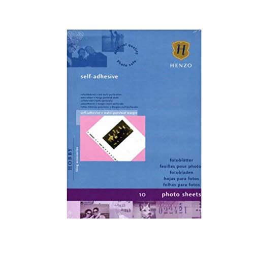 Preisvergleich Produktbild HENZO Fotoblätter Fotokarton weiß - 1612002 selbstklebend 230x297mm (10 Blatt)