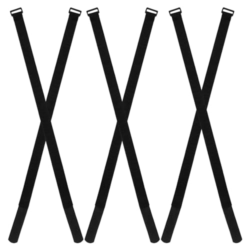 GAROZATION Sangle De Fixation pour Parasol De Terrasse Lot De 6 Sangles Réglables Anti-Usure 25mm x 600mm Multifonction pour Extérieur Et Camping Résistante Au Vent Et Facile à Transporter