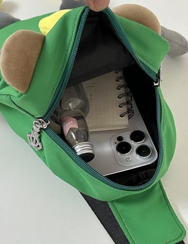 Image of Frog Crossbody Handbags For Women Men Cute Shoulder Bag Nylon Sling Chest Bag Casual Travel Hiking Daypack