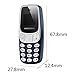 SODIAL Mini telefono Bluetooth El movil mas pequeno del mundo Cambiador de...