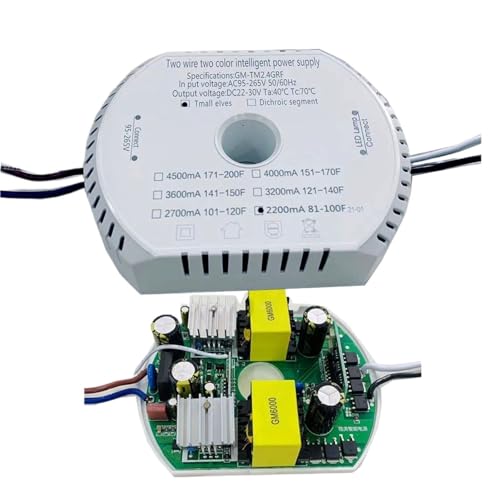 Transformateur LED haut de gamme alimentation ronde bicolore régulée 2.2A - 2