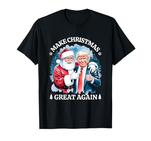 Make Christmas Great Again Santa Funny Trump Xmas Pajamas T-Shirt