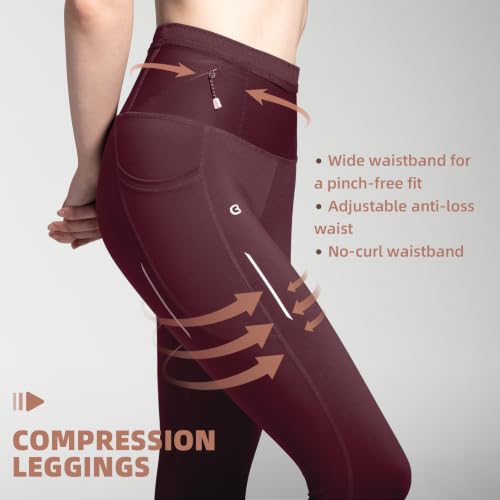 Image of Running Leggings for Women High Waisted Compression Pants for Yoga Workout