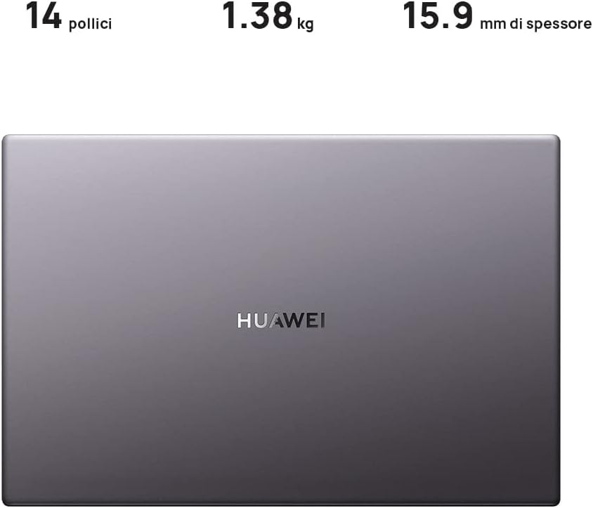 HUAWEI MateBook D 14 Laptop, FullView Comfort Occhi da 14 pollici Ultrabook Notebook PC Portatile, Intel Core i7 di 11a generazione, Wi-Fi 6, RAM 16GB, 512GB SSD, Windows 11, Italiano, Space Gray HUAWEI MateBook D 14 Laptop, FullView Comfort Occhi da 14 pollici Ultrabook Notebook PC Portatile, Intel Core i7 di 11a generazione, Wi-Fi 6, RAM 16GB, 512GB SSD, Windows 11, Italiano, Space Gray