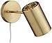 360 Lighting Carla Modern Wall Lamp Polished Brass Gold Metal Plug-in 5