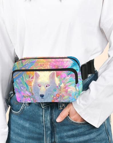 Image of Wolf Fanny Pack for Women Belt Bag Fashion Everywhere Waist Pouch Lightweight Crossbody Bags with Adjustable Strap