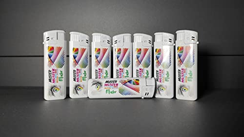 #teamludorf 50 x Elektronik Feuerzeug Weiss beidseitig Bedruckt | Logo | Text | Wunschdruck | Nachfüllbar… – Bild 7