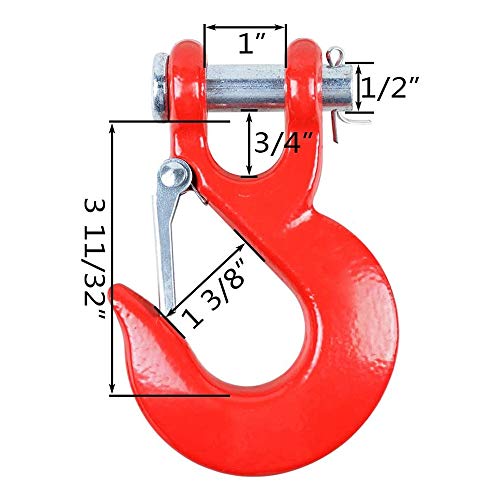 RUGCEL WINCH 3/8\" x 80\' Synthetic Winch Rope with Hook, Winch Cable with Protective Sleeve, Car Tow Recovery Cable for 4WD Off Road Vehicle Truck ATV UTV SUV(23,805 LBS Breaking Strength, Red Hook) - Thumbnail 4