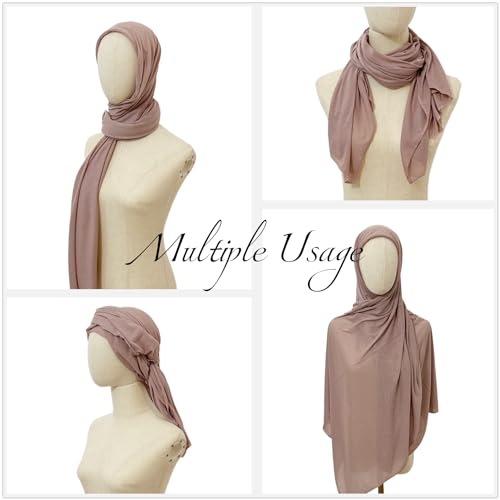 Women’s Hijab Muslim Cotton Hijab Hair Head Wrap Scarf Long Shawls Scarves Turban2
