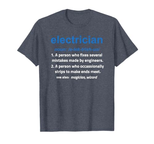 Funny Definition Journeyman Master Electrician Gifts T-Shirt