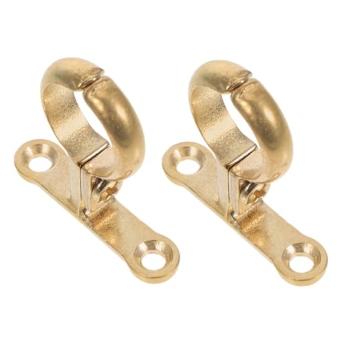 IWOWHERO Brass Hose Clamp Easy Install Water Pipe Clamp Pipe Hangers Wall Mount