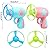 Uooker Cat Toys, 10 Pcs Spinning Shooter Flying Disc Toys with 2 Launchers & 8 Discs for Cats & Children, Interactive Cat Toy, Cat Gifts Funny Flying Toys for Cat Small Dogs Exercise(Pink, Blue)