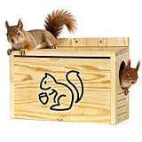 Widened Medium Wooden Squirrel House for Outside, Squirrel Nesting Box, Squirrel Boxes for Outside，Outside...