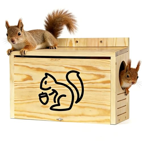 Widened Medium Wooden Squirrel...