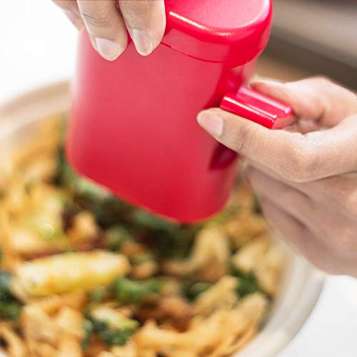 PepperMate Traditional Pepper Mill- Manual High Volume Peppercorns and Salt Grinder with Ergonomic Turnkey Handle and Ceramic Precision Mechanism with Adjustable Grind for the Gourmet Chef (Red) - Thumbnail 6