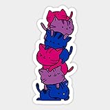 Bisexual Cat Sticker | Vinyl | Decal for Car Bumper, Window, Laptop, Water Bottle, Books Etc |Waterproof| 5'