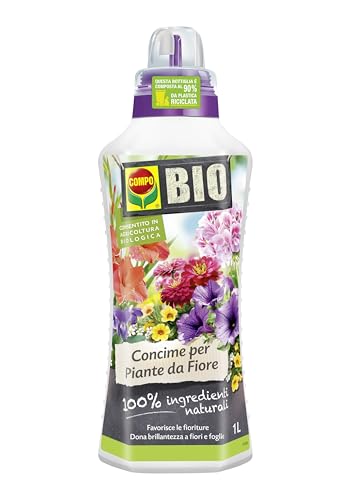 Compo Bio Concime Piante Da Fiore, Concime Liquido Specifico Per Piante Da Fiore, 1Lt