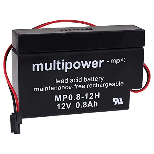 akku-net Bleiakku (multipower) MP0.8-12H für Solar Rolladen Heim & Haus, 12V, Lead-Acid