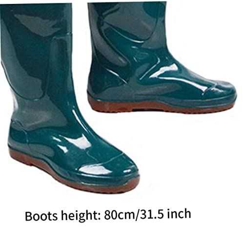 Botas de agua de pesca Jorzer vadeador de cadera impermeable verde talla 43 4