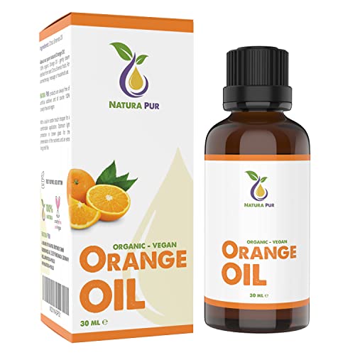 Aceite de Naranja ORGÁNICO 30ml - Aceite esencial 100% puro, vegano - Orange Oil (aceite de Citrus Sinensis) para cosmética, aromaterapia, difusor, aceite aromático