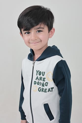 Image of POLKA TOTS 100% Cotton Co-Ord Joggers for Kids | Trendy Sweatshirt & Joggers Set | All Season Wear for Kids, Toddler & Newborn | Soft & Breathable Dress for Boys & Girls | from 6 Months to 8 Years
