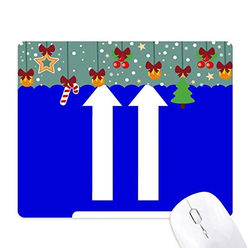 Tapis de souris carré bleu Upwards avec marqueur d'avertissement pour bureau