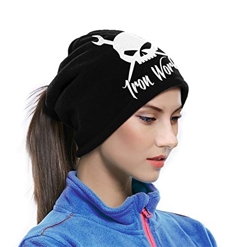 Ironworker Skull Unisex Fleece Neck Warmer Face Warmer Neck Tube Neck Gaiters Neck Scarf Black