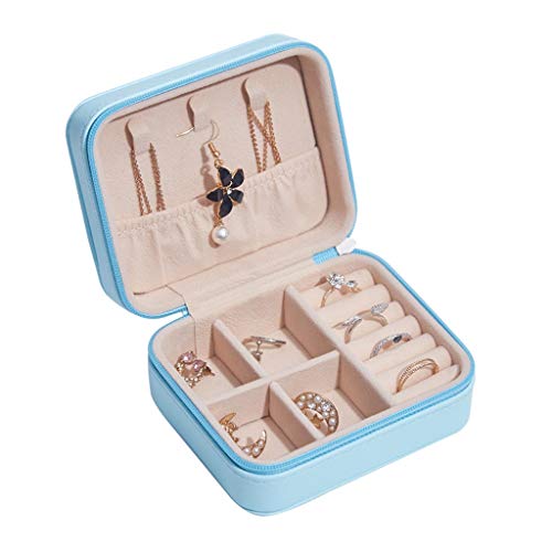 Organisateur de bijoux voyage bleu pour offrir un écrin élégant aux colliers et bracelets