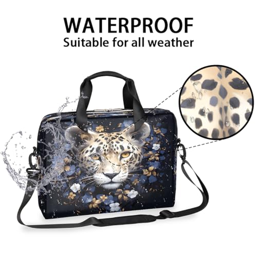 Bolso para laptop 15.6-16 pulg diseño floral y leopardo miniatura 3
