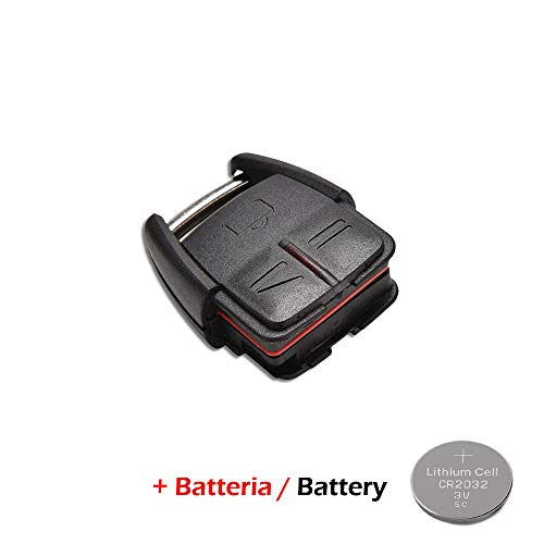 1neiSmartech Coque et Batterie de Rechange Compatible avec télécommande 3 Boutons pour Opel Astra G, Zafira A, Vectra C, Omega B, Non électronique (Paquet Coque + Batterie CR2032)