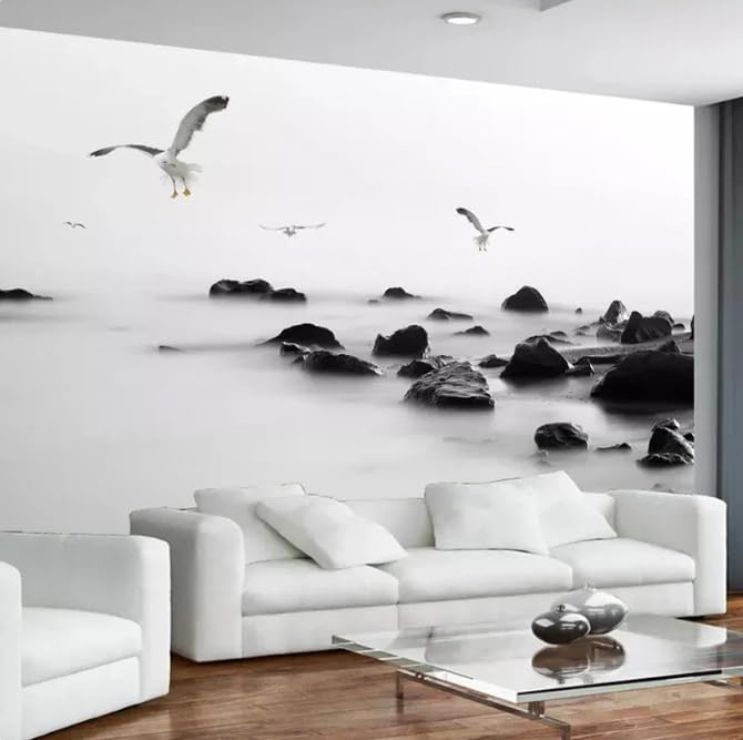 Papier peint photo pierre salon moderne mur de fond TV canapé 3D 250x175