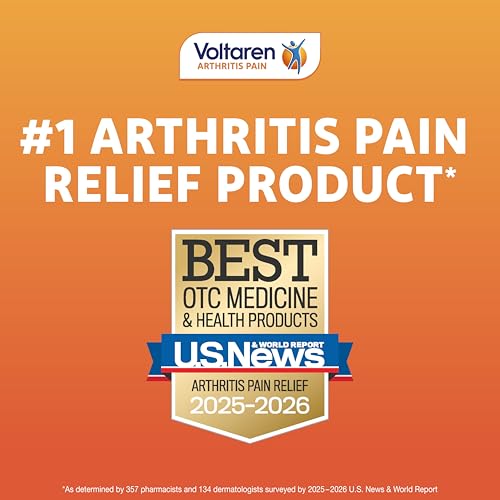 Voltaren Arthritis Pain Relief Gel, Diclofenac Sodium, 1% , Clinically Proven Powerful Pain Reliever with Easy Open Flip - Additional View