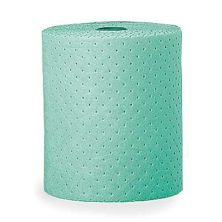 Absorbent Roll, Absorbs 50 gal. Chemical, Hazmat, Green