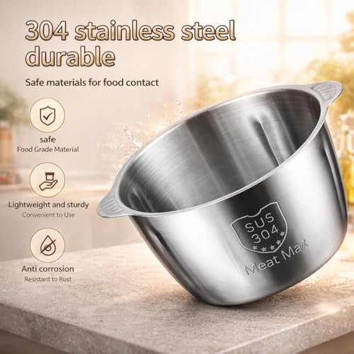 Image of GREECHO 2 Speed Electric Meat Grinder & Food Chopper with 304 Stainless Steel Bowl, 4 Blade Vegetable Processor for Meat, Fish, Fruits, Onion & Garlic, Compact Kitchen Machine